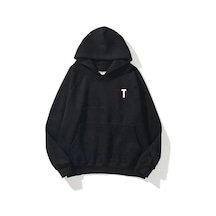 Tarzsokak Unisex T Harfli Siyah Sweatshirt
