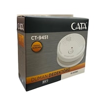 Cata Ct-9451 9v Pilli Duman Dedektörü Pil Hariçtir,beyaz