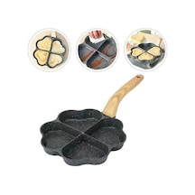 Ulzyvf Yumurta Tava Taş Siyah Saplı Omlet Kullanım Kızartma Günlük Ahşap Zy Siyah