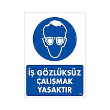 İş Koruyucu Takınız Uyarı Levhası 25x35 Kod:3 - Elwm-292265