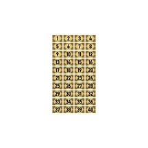 Metal Kapı Masa Dolap Numara Levhası 3,5x5cm Altın Renk 40 Adet (1…40)