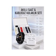 7 Kordonlu Akıllı Saat Ve Yeni Nesil Kulaklık Dokunmatik Ekran Android Ve İos Uyumlu Şeffaf Şeffaf