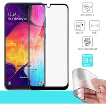 Microsonic Samsung Galaxy Uyumlu A50 Seramik Matte Flexible Ekran Koruyucu Siyah