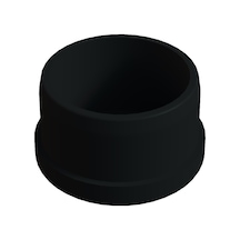 Cateksss 32 Mm Düz İç Profil Tapası 1.2 Mm Siyah - 2 Li Paket