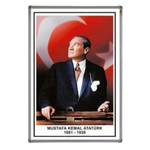 Panda Atatürk Portresi (Alüminyum Çerçeve) 35X50 ( 411 )