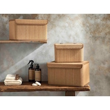 English Home Gina Bambu Saklama Kutusu Açık Kahveren 33x23x20 Cm