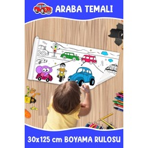 Melolisa Küçük Taşıtlar Temalı Boyama Rulosu 30x125 Cm