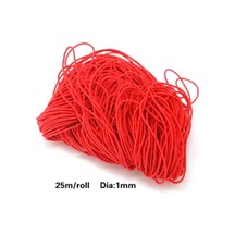Kırmızı Takı İçin 25m 1mm Esnek Elastik Dize Boncuk Kordon Hattı