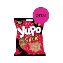 Ülker Yupo Jelibon Çilek Aromalı Yumuşak Şekerleme 80 Gr 24 Adet