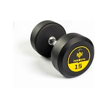 Hasgym 15 Kg Kauçuk Kaplı Profesyonel Olimpik Dumbbell Dambıl