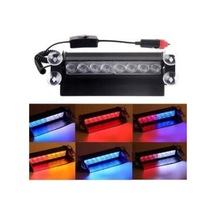 Araç Içi Vantuzlu Çakar Lamba Kırmızı - Mavi 12V 6 Ledli 7 Modlu
