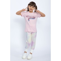 Us Polo Assn Pamuklu Kısa Kol Kız Çocuk Pijama Takımı (535994603) Pembe