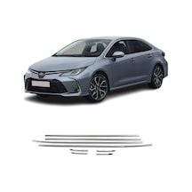 Toyota Corolla Uyumlu Krom Cam Çıtası 8parça 2019 Ve Üzeri P Çelik