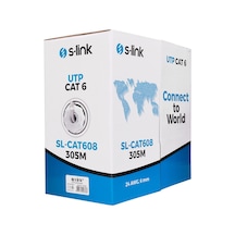 S-Link Sl-Cat608 305M Gri Utp Cat6  Kablo