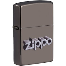Zippo Gri Logo Çakmak Yeni Seri 084078