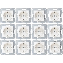 Viko Karre Çocuk Korumalı Topraklı Priz 12  Adet - Çerçevesiz