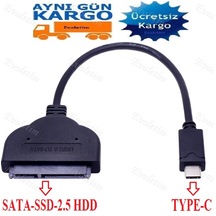 Type-C Usb 3.1 To 2.5 Inç Sata Ssd 4394P Hdd Hard Disk Kablosu Ve