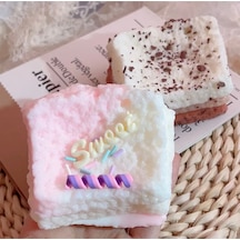 Kek Sukuşi Pembe Renk Pasta Taba Sukuşi Yumuşak Jel Rahatlatıcı 10cm Çok Renkli