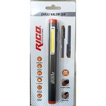 Rıco 300 Lümen Yüksek Kalite Kalem Fener Tamirci Feneri Cep Fen Siyah