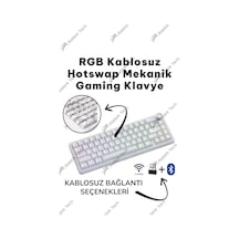 Black Gradiant Rgb Kablosuz Hotswap Mekanik Gaming Klavye Oyuncu Klavye