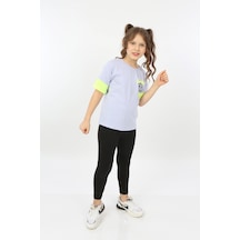 Toontoy Kids Toontoy Kız Çocuk Fearless Smile Baskılı Tişört Mavi