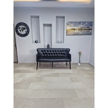 Azra Mobilya Deri 3 Ü Çay Seti Koltuğu Üçü Koltuk - Cafe, Ofis, Balkon, Kafe, Bahçe, Salon Mobilyası Siyah