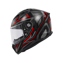 Givi 50.7 Proton Kapalı Motosiklet Kaskı Gri - Kırmızı - Siyah