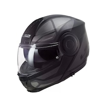 LS2 SCOPE AXIS MAT SİYAH-TITANIUM KASK
