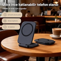 Covarzone Manyetik Araç İçi Telefon Tutucu Katlanabilir Telefon Standı Magsafe Uyumlu Çift Taraflı Manyetik Yapı