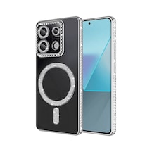 Newface Xiaomi Redmi Note 13 Pro 4g Joke Simli Magneticsafe Kılıf - Gümüş