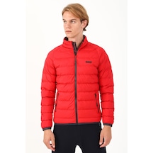 Maraton Sportswear Regular Erkek Dik Yaka Uzun Kol Basic Kırmızı Mont 20112-kırmızı Kırmızı