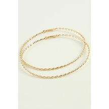 Burgulu - 179 - Metal Halka Küpe 8-9-10 Cm - Nazblsmm - 9 Cm çok renkli