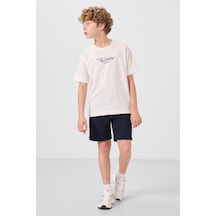 Tommylife Lacivert Pamuklu Yumuşak Dokulu Standart Fit Basic Erkek Çocuk Şort - 11289 Lacivert