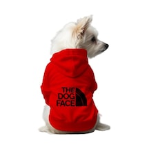Kedi Ve Köpek Kıyafeti & Elbisesi Kırmızı Hoodie The Dog Face Xl