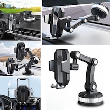 Buffer Jel Vantuzlu Cama Takılabilen Güçlü 360 Derece Dönebilen Ayarlanabilir Araç Içi Vantuzlu Telefon Tutucu