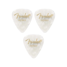Fender Gitar Penası 3 Adet Premium Celluloid Heavy White Moto