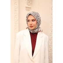 Silk Home 90 X 90 -dj Soft Pamuk Eşarp - 03650 - 90 X 90 / Siyah - Kiremit Siyah - Kiremit