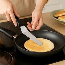 3 Lü Spatula Seti Paslanmaz Çelik, Plastik Saplı, Pasta, Kek Ve Krep İçin Profesyonel Spatula Takımı 0