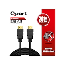 Qport 20m Hdmı 2.0 Versiyon 4k 60hz Kablo Q-hdmı202