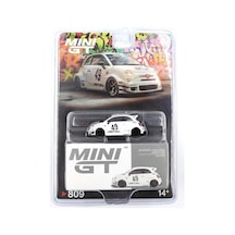Mini Gt 164 Lb-works X Abas Works Abarth 595 Gara White Mgt00809-bl