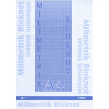Armat Milimetrik Blok A4 30 Yaprak Mavi