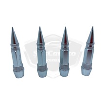 ŞüsCarOto Sivri Sibop Kapağı Mermi Sibop Kapağı Araba Motosiklet Bisiklet Metal 4 lü Set Gümüş Krom (00)