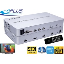 Gplus 4kvw244p 2x2 Video Wall Controller Duvar Ekran Genişletici Switch