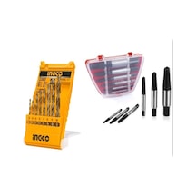 İngco Hss Matkap Ucu Seti 8 Parça + Rico Ters Diş Kılavuz Sökme Seti 6 Parça