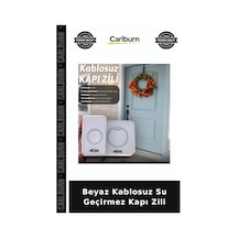 Beyaz Kablosuz Su Geçirmez Kapı Zili Kolay Montaj Güvenlik Giriş Ürünü