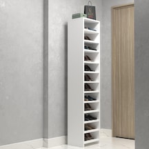 Kenzlife Ayakkabılık Konevi Mat Beyaz Suntalam 183 040 30 Yirmidört Çift Ayakkabı Kapasitesi Arkalıksız Beyaz