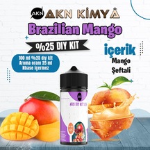 Brazilian Mango Yoğun Dıy Kit Mango Şeftali Gıda Aroması %25 Oranda Aroma İçerir Hazır Değildir 100 Ml