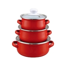 Ebru Emaye 3 Lü Tencere Seti