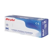 Beybi M Medium Beden Pudralı Lateks Beyaz 100 Lü Muayene Eldiveni Diğer