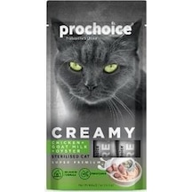 Prochoice Creamy Tavuklu Ve Keçi Sütlü Sıvı Krema Kısırlaştırılmış Kedi Ödülü 4 X 15 Gr